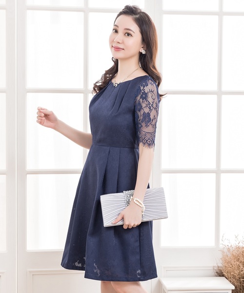 Lace Ladies(レースレディース)の「レース袖クラシックドレス・ワンピース(ドレス・レディース・ブラック/ネイビー・S/M/L/XL/XXL)」の16枚目の写真