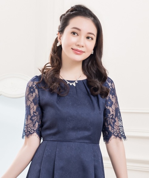 Lace Ladies(レースレディース)の「レース袖クラシックドレス・ワンピース(ドレス・レディース・ブラック/ネイビー・S/M/L/XL/XXL)」の17枚目の写真