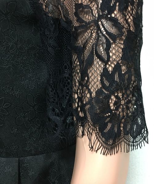 Lace Ladies(レースレディース)の「レース袖クラシックドレス・ワンピース(ドレス・レディース・ブラック/ネイビー・S/M/L/XL/XXL)」の21枚目の写真