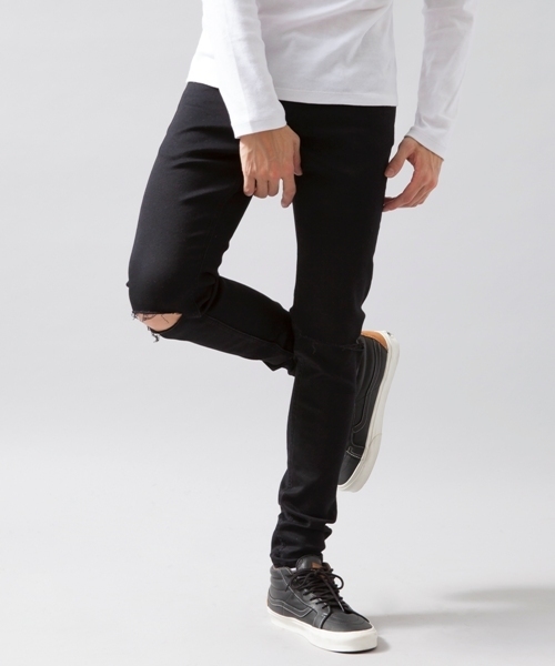 MONKEY TIME（モンキータイム）の「MT∴ ストレッチ デニム ジェギンス clash（デニムパンツ・メンズ・ブラック・MEDIUM/SMALL/LARGE/X-LARGE）」の8枚目の写真