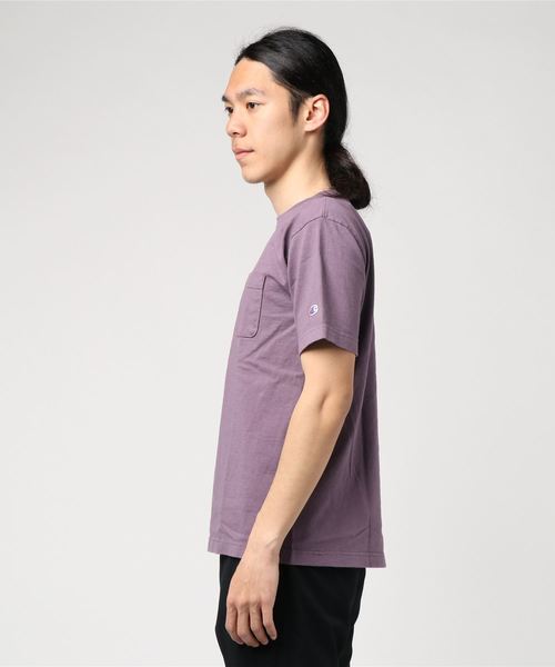 Champion（チャンピオン）の「Champion：T-1011 US T-SHIRT WITH POCKET（Tシャツ/カットソー・メンズ・パープル/クリーム/ピンク/ベージュ/ブルーグレー/ライム・LARGE/MEDIUM/SMALL）」の7枚目の写真