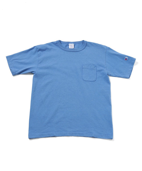 Champion（チャンピオン）の「Champion：T-1011 US T-SHIRT WITH POCKET（Tシャツ/カットソー・メンズ・パープル/クリーム/ピンク/ベージュ/ブルーグレー/ライム・LARGE/MEDIUM/SMALL）」の2枚目の写真