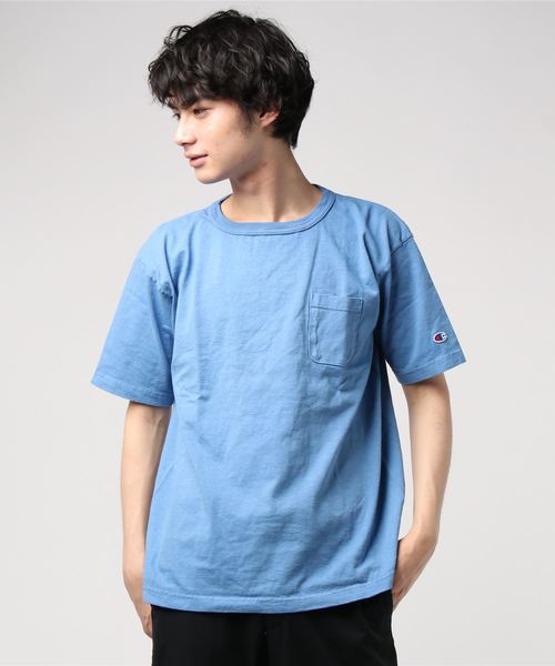 Champion（チャンピオン）の「Champion：T-1011 US T-SHIRT WITH POCKET（Tシャツ/カットソー・メンズ・パープル/クリーム/ピンク/ベージュ/ブルーグレー/ライム・LARGE/MEDIUM/SMALL）」の14枚目の写真