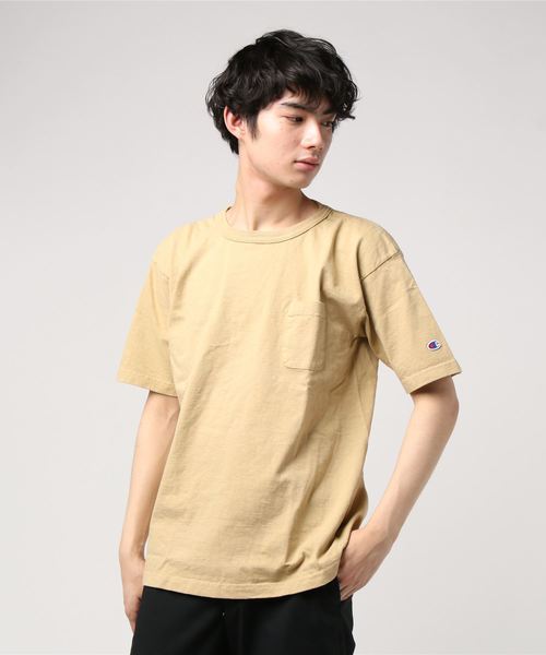 Champion（チャンピオン）の「Champion：T-1011 US T-SHIRT WITH POCKET（Tシャツ/カットソー・メンズ・パープル/クリーム/ピンク/ベージュ/ブルーグレー/ライム・LARGE/MEDIUM/SMALL）」の11枚目の写真
