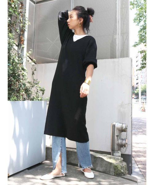 Ungrid（アングリッド）の「スクエアトゥフラットシューズ（バレエシューズ・レディース・オフホワイト/ゴールド・S/M/L）」の6枚目の写真