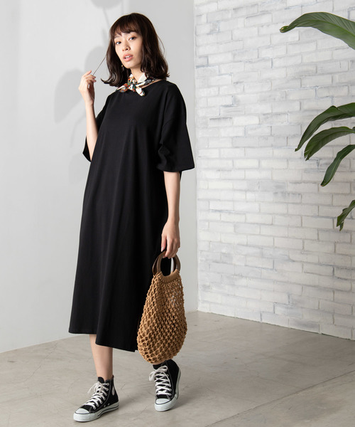 WEGO（ウィゴー）の「WEGO/USAコットンスリットワンピース（ワンピース・レディース・ホワイト/ブラック/ベージュ/パープル・FREE）」の11枚目の写真