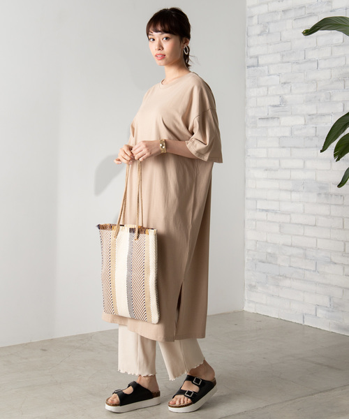 WEGO（ウィゴー）の「WEGO/USAコットンスリットワンピース（ワンピース・レディース・ホワイト/ブラック/ベージュ/パープル・FREE）」の18枚目の写真