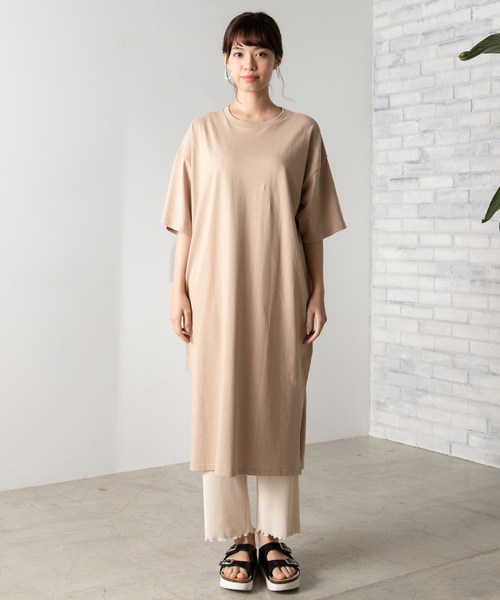 WEGO（ウィゴー）の「WEGO/USAコットンスリットワンピース（ワンピース・レディース・ホワイト/ブラック/ベージュ/パープル・FREE）」の14枚目の写真