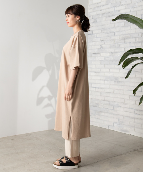 WEGO（ウィゴー）の「WEGO/USAコットンスリットワンピース（ワンピース・レディース・ホワイト/ブラック/ベージュ/パープル・FREE）」の13枚目の写真