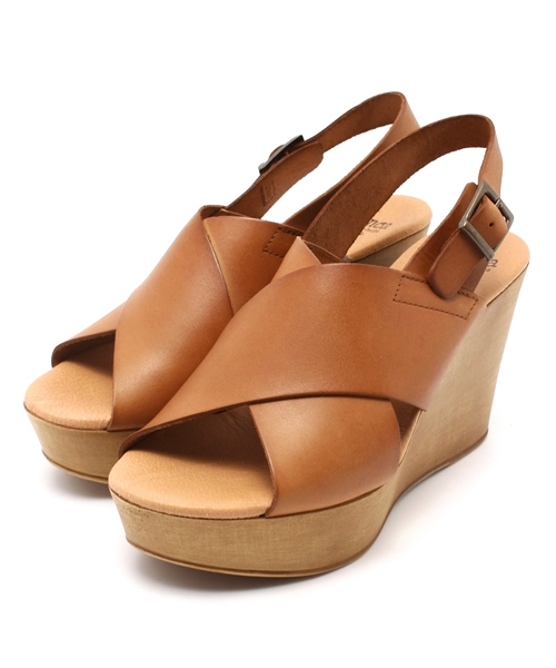 Droite lautreamont(ドロワットロートレアモン)の「【BIANCA】ウェッジサンダル B2425V-W(サンダル・レディース・ブラック/モカ・23cm/23.5cm)」の2枚目の写真