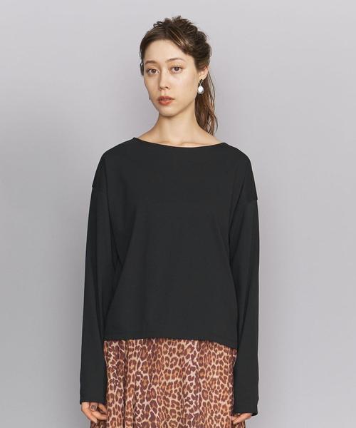 BEAUTY&YOUTH UNITED ARROWS（ビューティーアンドユースユナイテッドアローズ）の「BY ハイツイストコットンスムースボートネックカットソーо（Tシャツ/カットソー・レディース・モカ/ブラック/ホワイト・FREE）」の17枚目の写真