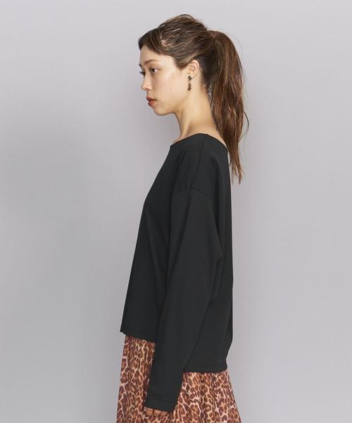 BEAUTY&YOUTH UNITED ARROWS（ビューティーアンドユースユナイテッドアローズ）の「BY ハイツイストコットンスムースボートネックカットソーо（Tシャツ/カットソー・レディース・モカ/ブラック/ホワイト・FREE）」の16枚目の写真