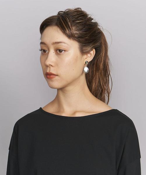 BEAUTY&YOUTH UNITED ARROWS（ビューティーアンドユースユナイテッドアローズ）の「BY ハイツイストコットンスムースボートネックカットソーо（Tシャツ/カットソー・レディース・モカ/ブラック/ホワイト・FREE）」の15枚目の写真