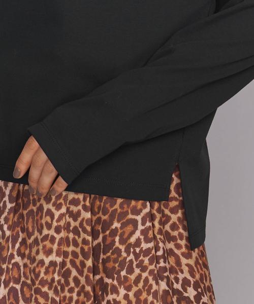 BEAUTY&YOUTH UNITED ARROWS（ビューティーアンドユースユナイテッドアローズ）の「BY ハイツイストコットンスムースボートネックカットソーо（Tシャツ/カットソー・レディース・モカ/ブラック/ホワイト・FREE）」の14枚目の写真