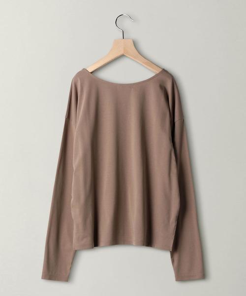 BEAUTY&YOUTH UNITED ARROWS（ビューティーアンドユースユナイテッドアローズ）の「BY ハイツイストコットンスムースボートネックカットソーо（Tシャツ/カットソー・レディース・モカ/ブラック/ホワイト・FREE）」の7枚目の写真