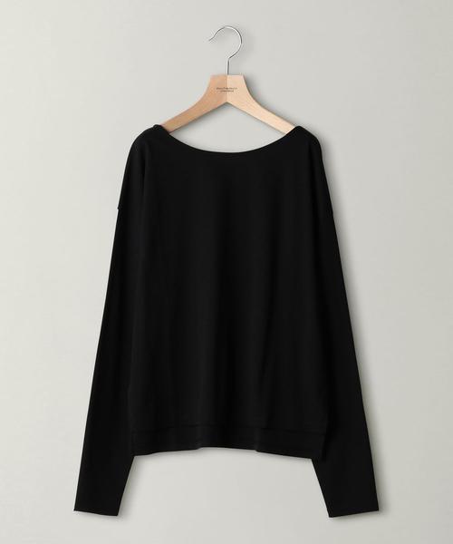 BEAUTY&YOUTH UNITED ARROWS（ビューティーアンドユースユナイテッドアローズ）の「BY ハイツイストコットンスムースボートネックカットソーо（Tシャツ/カットソー・レディース・モカ/ブラック/ホワイト・FREE）」の6枚目の写真