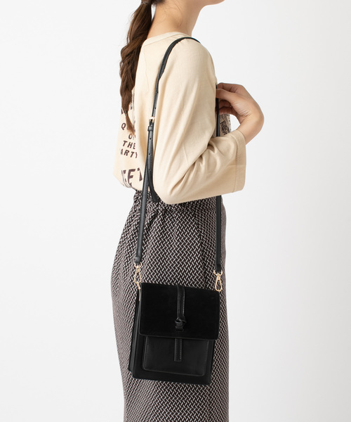 mystic（ミスティック）の「ミニスエード結び目バッグ/ショルダーバッグ/ミニバッグ/バック（ショルダーバッグ・レディース・ブラック/ブラウン/ベージュ・FREE）」の2枚目の写真