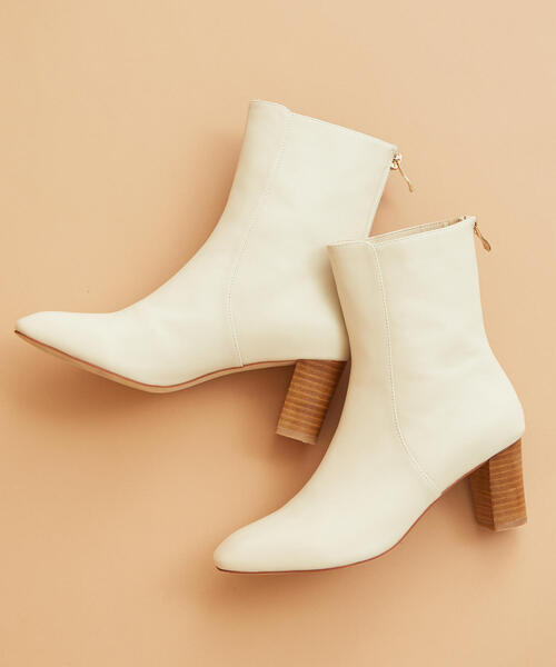 BEAUTY&YOUTH UNITED ARROWS（ビューティーアンドユースユナイテッドアローズ）の「BY∴ レザーバックジップ ミドルブーツ ◆（ブーツ・レディース・ブラック/オフホワイト・35h/37/36h/36/37h）」の15枚目の写真