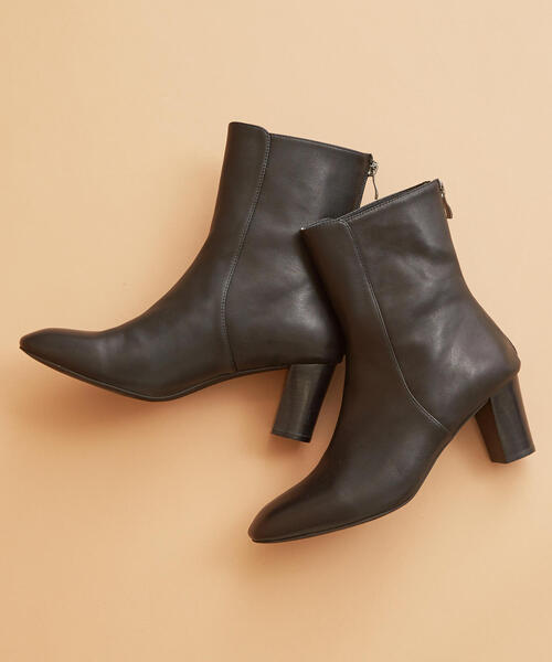 BEAUTY&YOUTH UNITED ARROWS（ビューティーアンドユースユナイテッドアローズ）の「BY∴ レザーバックジップ ミドルブーツ ◆（ブーツ・レディース・ブラック/オフホワイト・35h/37/36h/36/37h）」の9枚目の写真