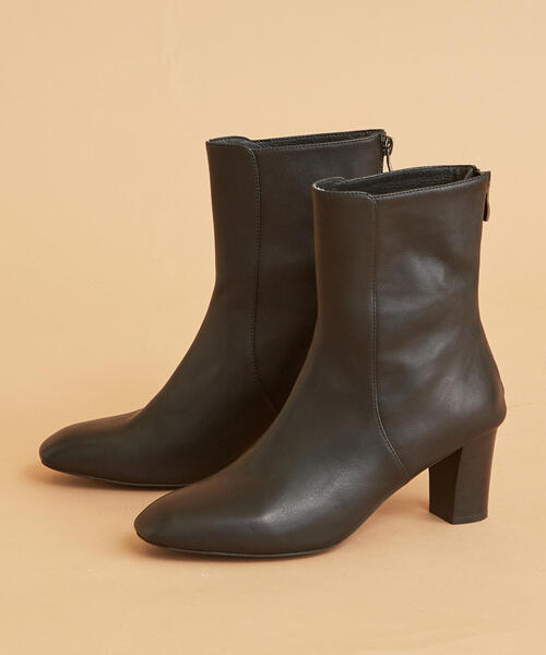 BEAUTY&YOUTH UNITED ARROWS（ビューティーアンドユースユナイテッドアローズ）の「BY∴ レザーバックジップ ミドルブーツ ◆（ブーツ・レディース・ブラック/オフホワイト・35h/37/36h/36/37h）」の10枚目の写真