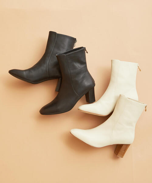 BEAUTY&YOUTH UNITED ARROWS（ビューティーアンドユースユナイテッドアローズ）の「BY∴ レザーバックジップ ミドルブーツ ◆（ブーツ・レディース・ブラック/オフホワイト・35h/37/36h/36/37h）」の7枚目の写真