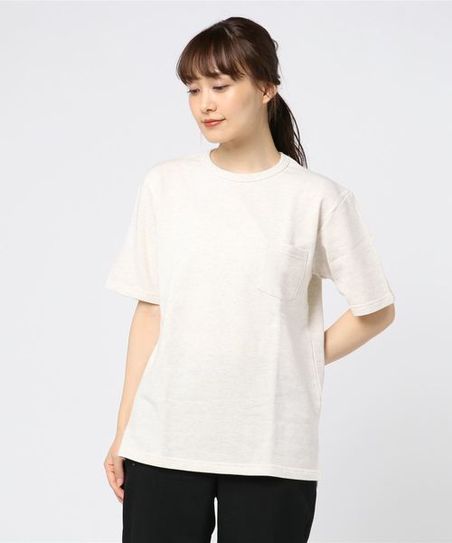 SpinnerBait（スピナーベイト）の「【SPINNER BAIT NAVY LABEL】スピナーベイト ミニ裏毛カットソー（Tシャツ/カットソー・レディース・ホワイト/ブラック/ナチュラル/オリーブ/ネイビー/バーガンディー・40/50/42/44/46）」の3枚目の写真