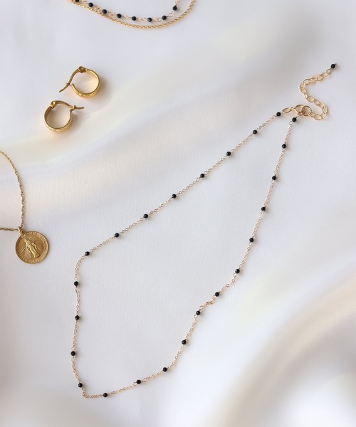 MIXTO（ミスト）の「Helena / Necklace ネックレス（ネックレス・レディース・ブラック/その他/ボルドー/ナチュラル/ホワイト/ゴールド/グレー/ターコイズブルー・ONE SIZE）」の3枚目の写真