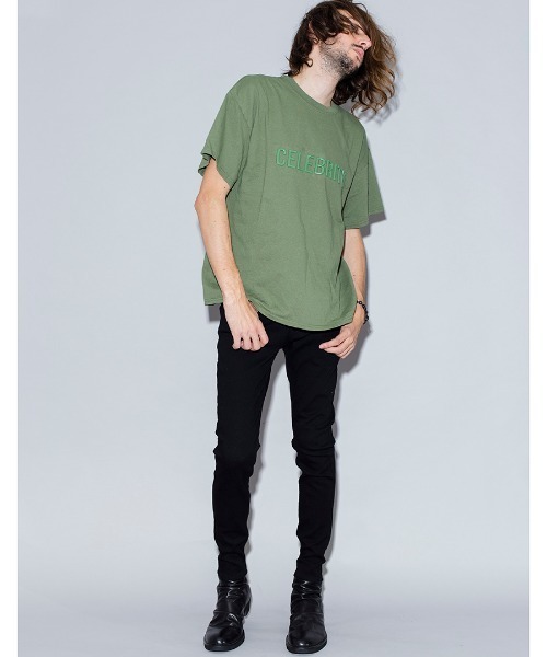 NO ID.（ノーアイディ）の「mt6327-シリコンプリントメッセージＴ Tシャツ（Tシャツ/カットソー・メンズ・ホワイト/ブラック/ネイビー/グレー/カーキ/オレンジ・1/2）」の8枚目の写真