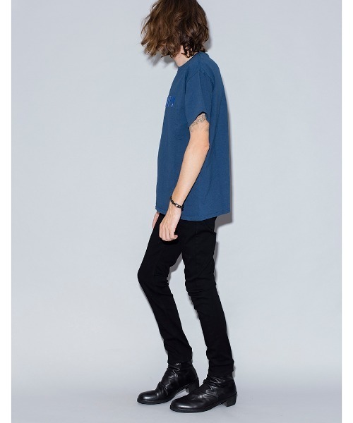 NO ID.（ノーアイディ）の「mt6327-シリコンプリントメッセージＴ Tシャツ（Tシャツ/カットソー・メンズ・ホワイト/ブラック/ネイビー/グレー/カーキ/オレンジ・1/2）」の21枚目の写真