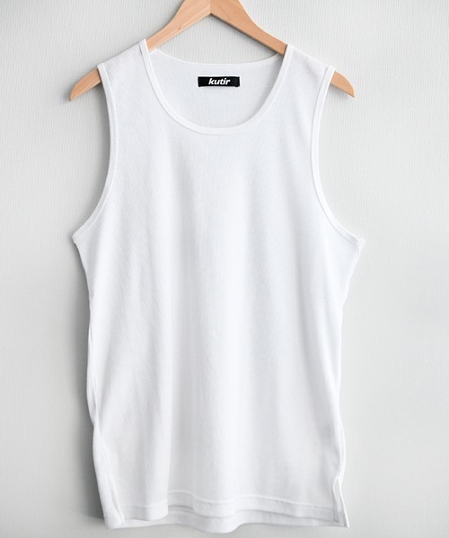 kutir（クティール）の「ボックスロング丈タンクトップ（タンクトップ・メンズ・ホワイト・SMALL/MEDIUM/LARGE/X-LARGE）」の2枚目の写真