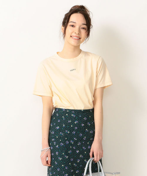 SHIPS any（シップス エニィ）の「SHIPS any:ロゴTシャツ(happy)（Tシャツ/カットソー・レディース・ホワイト/チャコールグレー/オレンジ/クリーム・ONE SIZE）」の8枚目の写真