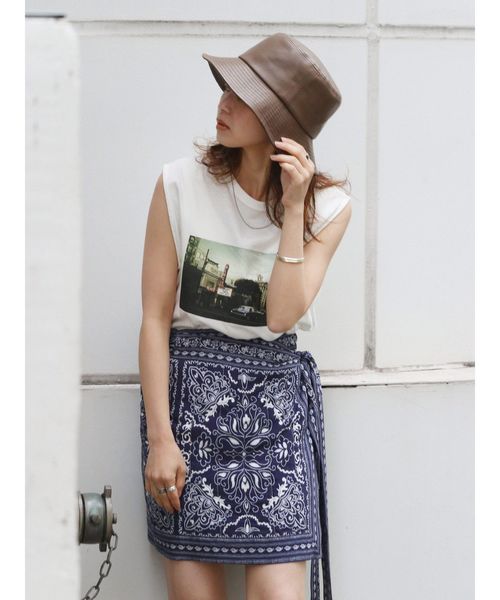 Ungrid（アングリッド）の「フォトプリントボックスタンク（タンクトップ・レディース・モカ/チャコールグレー/オフホワイト・FREE）」の7枚目の写真