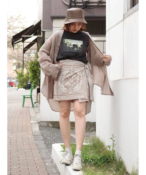 Ungrid（アングリッド）の「フォトプリントボックスタンク（タンクトップ・レディース・モカ/チャコールグレー/オフホワイト・FREE）」の10枚目の写真