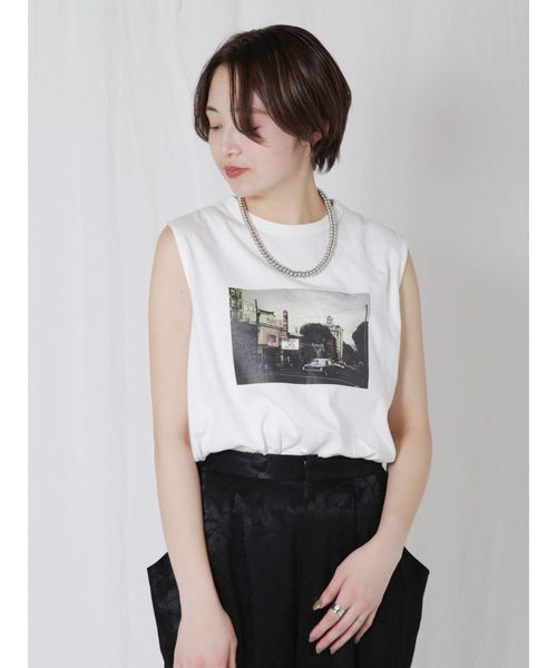 Ungrid（アングリッド）の「フォトプリントボックスタンク（タンクトップ・レディース・モカ/チャコールグレー/オフホワイト・FREE）」の9枚目の写真