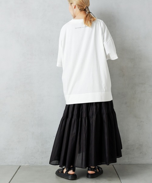 PUAL CE CIN（ピュアルセシン）の「フォトT（Tシャツ/カットソー・レディース・オフホワイト/ホワイト系その他/グレー/グレイッシュベージュ・FREE）」の22枚目の写真