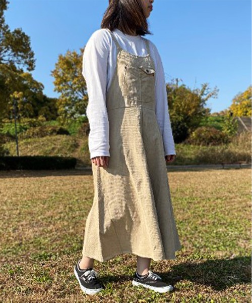 grn（ジーアールエヌ）の「【grn】コーデュロイジャンパースカート /GL33039Q（ジャンパースカート・レディース・ブラック/ベージュ/オリーブ/グレー系その他・FREE）」の10枚目の写真