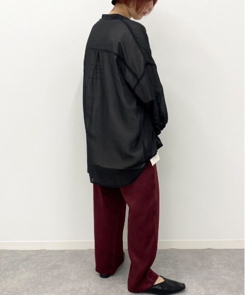 apres jour mignon（アプレジュールミニョン）の「シア―シャツTシャツセット【ZOZOTOWN限定アイテム】（シャツ/ブラウス・レディース・その他/パープル/ダークブラウン/ブラック・フリー）」の13枚目の写真