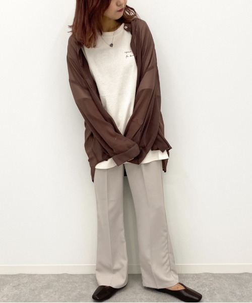 apres jour mignon（アプレジュールミニョン）の「シア―シャツTシャツセット【ZOZOTOWN限定アイテム】（シャツ/ブラウス・レディース・その他/パープル/ダークブラウン/ブラック・フリー）」の20枚目の写真