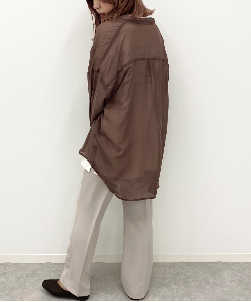 apres jour mignon（アプレジュールミニョン）の「シア―シャツTシャツセット【ZOZOTOWN限定アイテム】（シャツ/ブラウス・レディース・その他/パープル/ダークブラウン/ブラック・フリー）」の21枚目の写真