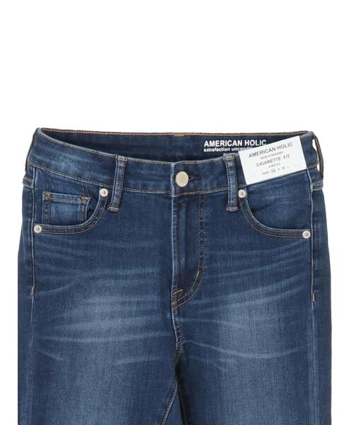 AMERICAN HOLIC（アメリカンホリック）の「シガレットフィットデニム　＊（デニムパンツ・レディース・ワンウォッシュ/インディゴブルー・XS/L/S/M）」の18枚目の写真