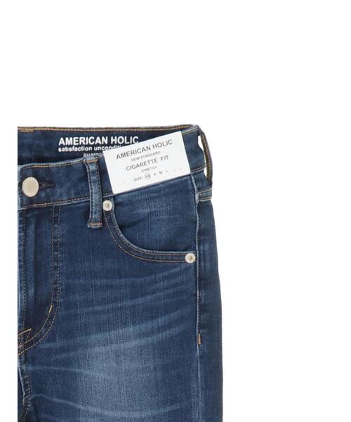 AMERICAN HOLIC（アメリカンホリック）の「シガレットフィットデニム　＊（デニムパンツ・レディース・ワンウォッシュ/インディゴブルー・XS/L/S/M）」の19枚目の写真