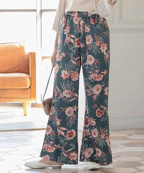 KOBE LETTUCE（コウベレタス）の「リラックスサテンイージーパンツ（その他パンツ・レディース・ブラウン/グリーン系その他2/ピンク/グリーン系その他/ベージュ/グリーン系その他3/パープル/ブルー/ピンク系/グレー・FREE）」の7枚目の写真