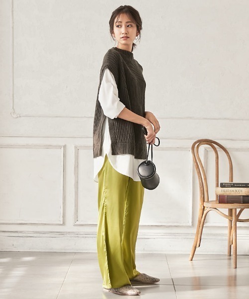 KOBE LETTUCE（コウベレタス）の「リラックスサテンイージーパンツ（その他パンツ・レディース・ブラウン/グリーン系その他2/ピンク/グリーン系その他/ベージュ/グリーン系その他3/パープル/ブルー/ピンク系/グレー・FREE）」の16枚目の写真