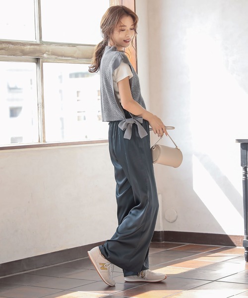 KOBE LETTUCE（コウベレタス）の「リラックスサテンイージーパンツ（その他パンツ・レディース・ブラウン/グリーン系その他2/ピンク/グリーン系その他/ベージュ/グリーン系その他3/パープル/ブルー/ピンク系/グレー・FREE）」の18枚目の写真