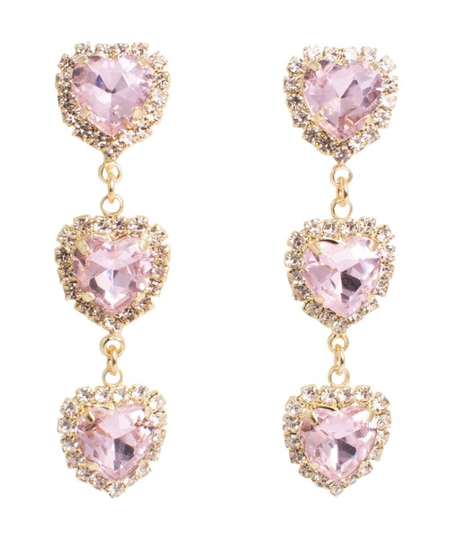 ROJITA(ロジータ)の「3連ハートイヤリング(イヤリング・レディース・ピンク/シルバー・FREE)」の2枚目の写真