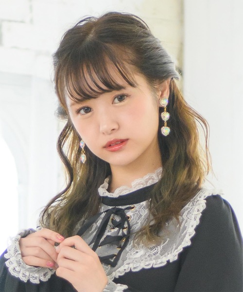 ROJITA(ロジータ)の「3連ハートイヤリング(イヤリング・レディース・ピンク/シルバー・FREE)」の3枚目の写真