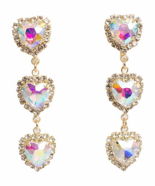 ROJITA(ロジータ)の「3連ハートイヤリング(イヤリング・レディース・ピンク/シルバー・FREE)」の7枚目の写真