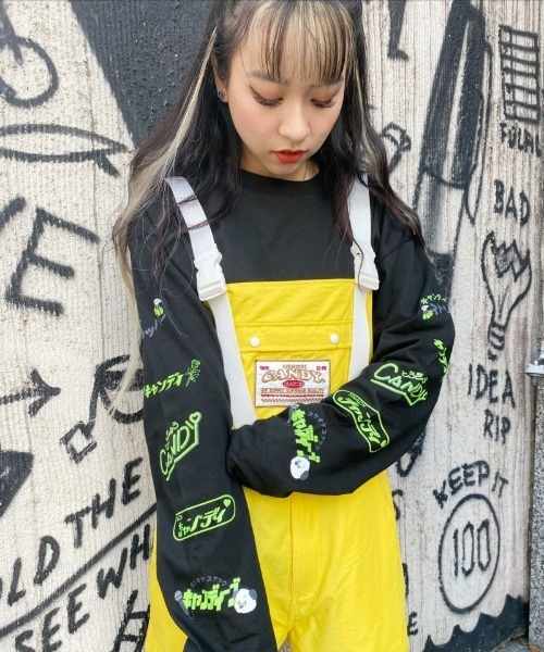 Candy Stripper（キャンディストリッパー）の「CANDY SNACK BAR L/S Tシャツ（Tシャツ/カットソー・レディース・ブラック/オフホワイト/ピンク・2）」の3枚目の写真