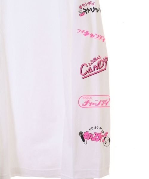 Candy Stripper（キャンディストリッパー）の「CANDY SNACK BAR L/S Tシャツ（Tシャツ/カットソー・レディース・ブラック/オフホワイト/ピンク・2）」の8枚目の写真