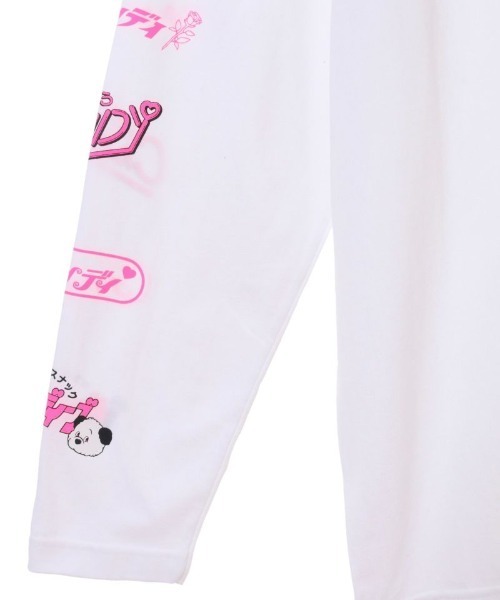 Candy Stripper（キャンディストリッパー）の「CANDY SNACK BAR L/S Tシャツ（Tシャツ/カットソー・レディース・ブラック/オフホワイト/ピンク・2）」の9枚目の写真